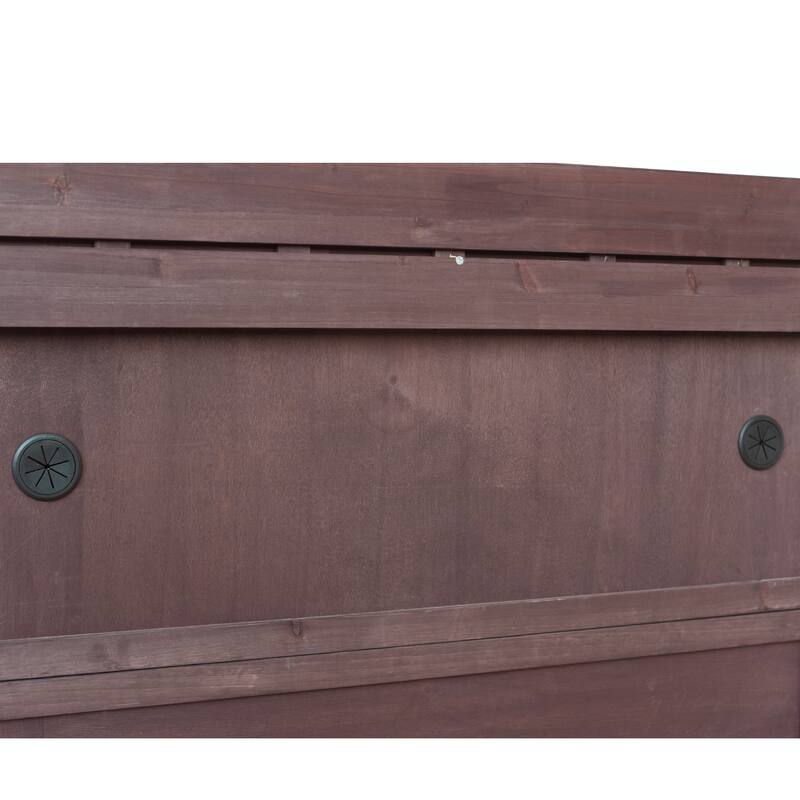 39 Inch Outdoor Kitchen Island Fir Wood Cabinet Stainless Steel Top Drawer