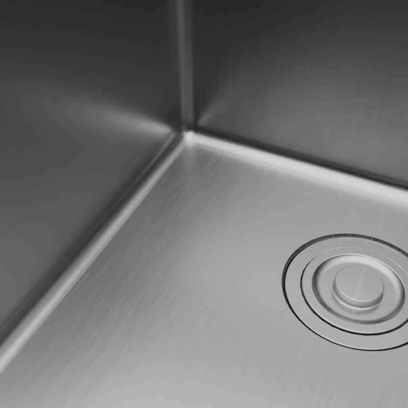 Karran Fusion Undermount 33-in x 18-1/4-in Stainless Steel Extra-Large Single Bowl Kitchen Sink