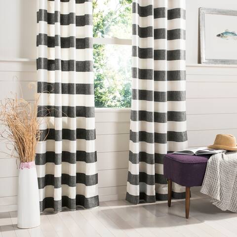 SAFAVIEH Rafina Linen Cotton Blend 96 Inch Single Curtain Panel - 52" W x 96" L