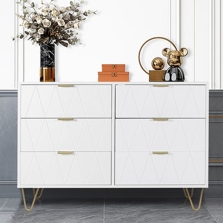 6 Drawer Dresser Drawer Chest Storage Cabinet Organizer