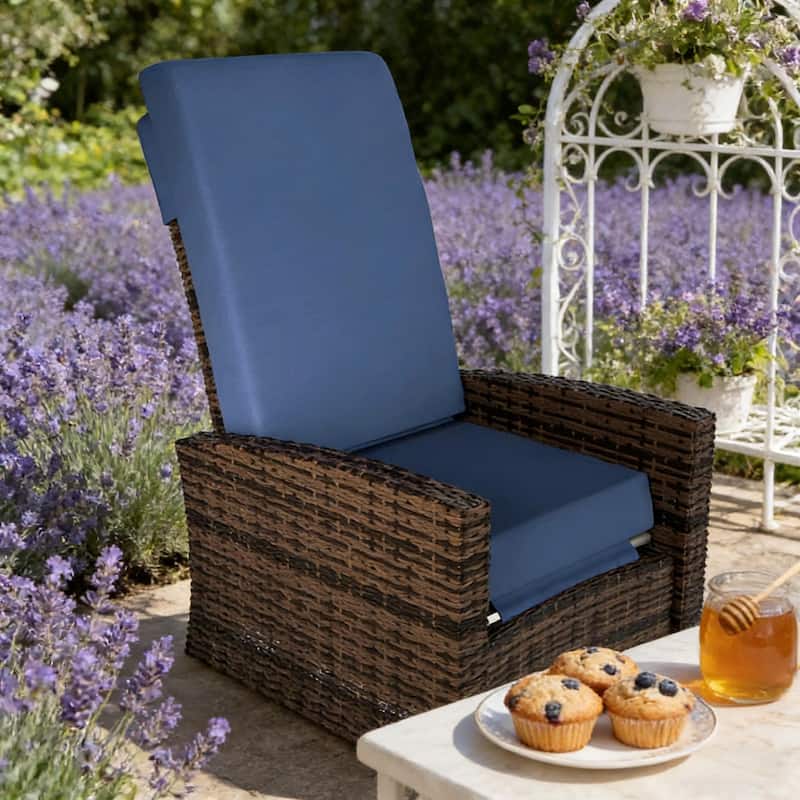 GDFStudio - Adrian Outdoor Swivel Recliner Chair Built for Full-Body Relaxation - Swivel Recliner Chair