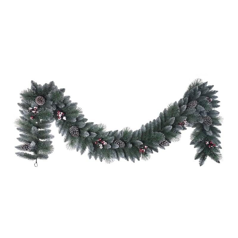 Puleo International 9' Sterling Pine Artificial Garland