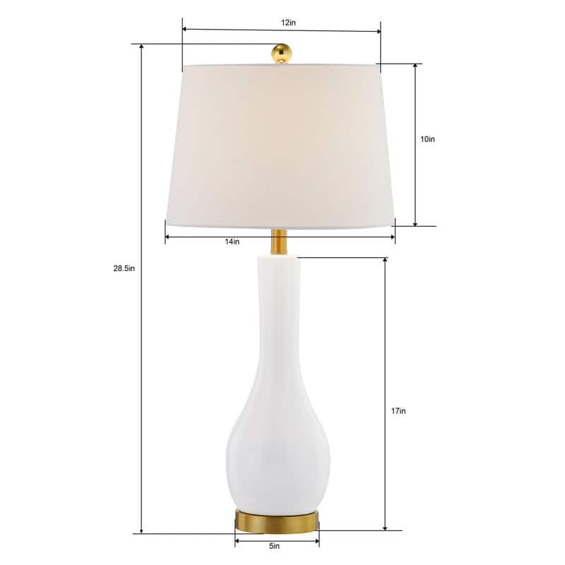 Maxax 28.5" Ceramic Table Lamp Set with USB (Set of 2)