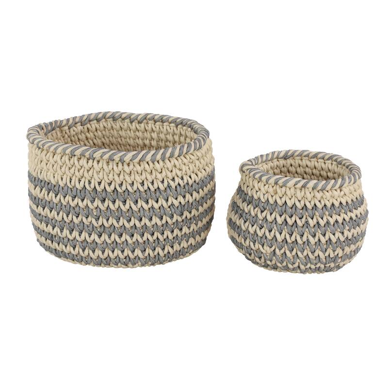 Polyester Bohemian Storage Basket (Set of 2)