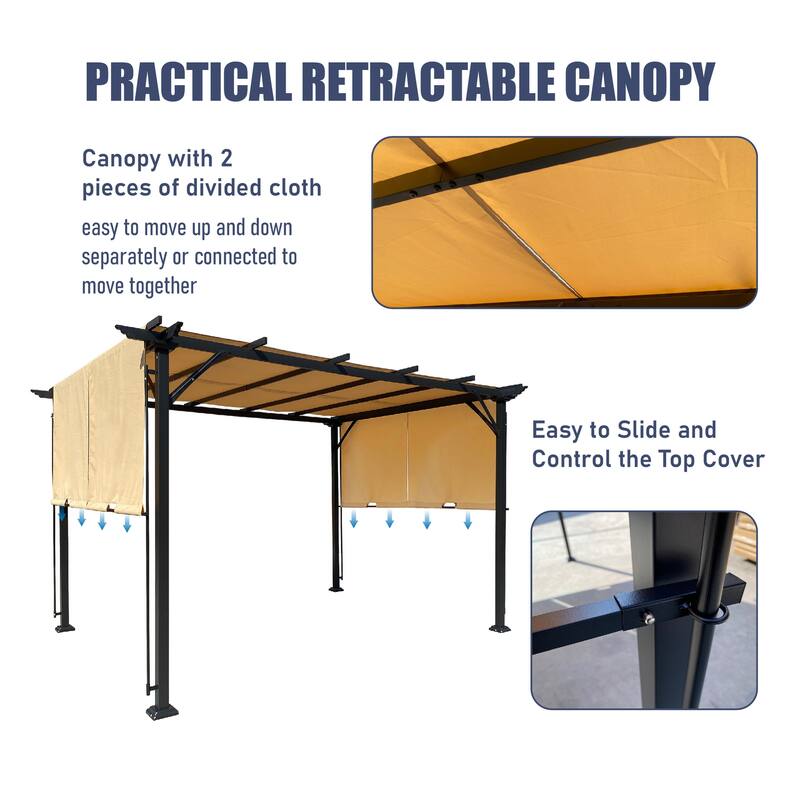 9.5 x 12 Ft Outdoor Pergola Patio Gazebo