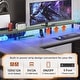 preview thumbnail 34 of 36, 67" L Gaming Shaped Desk Storage Shelves Power Outlet 2 Drawers