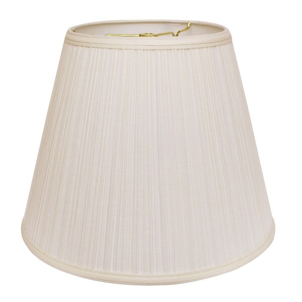 Cloth & Wire Slant Deep Empire Hardback Lampshade with Washer Fitter, White
