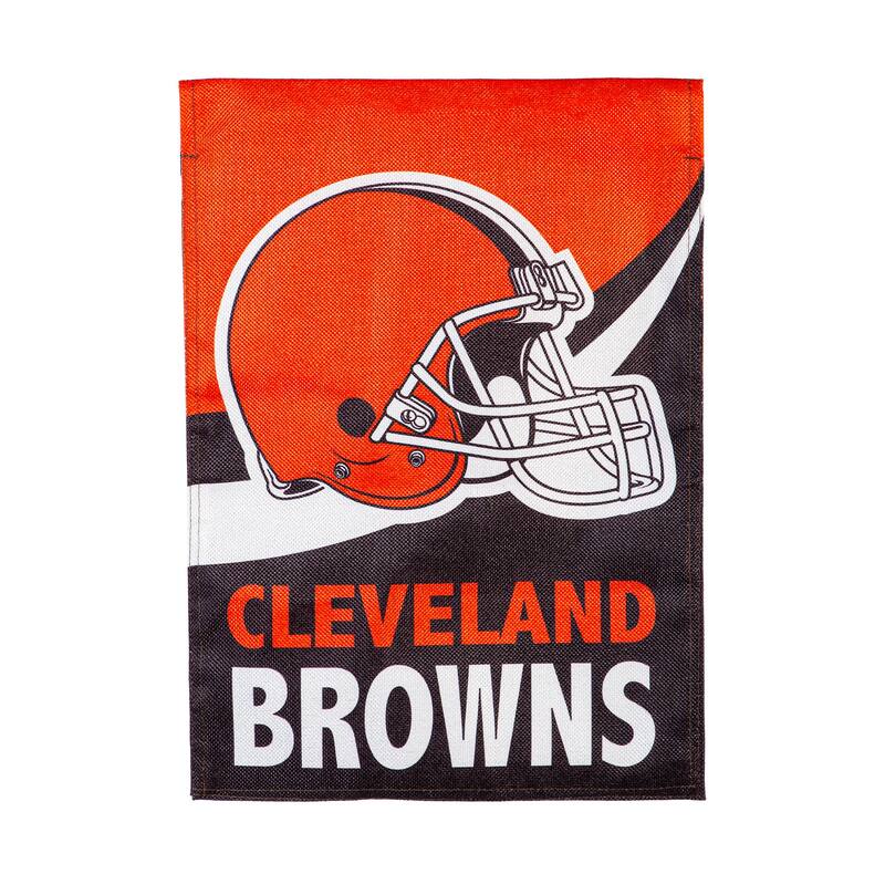 Cleveland Browns Burlap Flag Garden Size