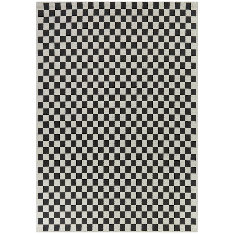 Rupert Checkered Patio Indoor/Outdoor Area Rug