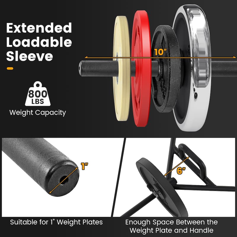 Gymax Heavy Duty Olympic Hex Trap Bar w/ Flat or Raised Knurled