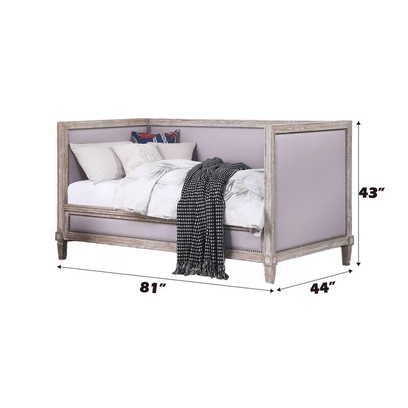 Charlton Beige Linen & Weathered Oak Finish Daybed (Twin)