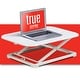 preview thumbnail 1 of 31, True Seating Ergo 26.75 Inch Standing Desk Converter, Laptop Monitor Riser Height Adjustable Tabletop Workstation White