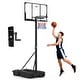 preview thumbnail 1 of 10, Costway 10 FT Foldable Basketball Hoop with Fillable Base, Wheels & - See Details Black - See Details