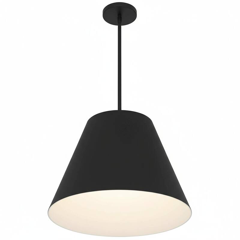 16" Diameter Integrated LED Black Pendant