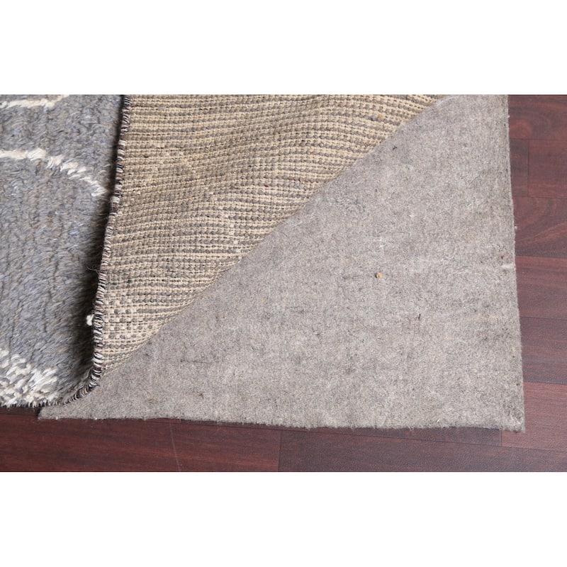 Trellis Modern Moroccan Wool Area Rug Hand-knotted Living Room Carpet - 9'11" x 14'6"