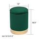 preview thumbnail 16 of 88, Adeco Round Storage Ottoman Footrest Stool Velvet Gold Plating Base