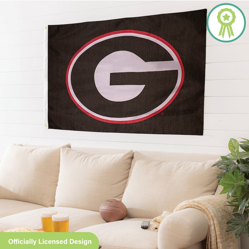 University of Georgia Single Sided Flag w/ 2 Grommets, 3'x5'