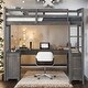 preview thumbnail 12 of 18, Full Loft Bed with U-shaped Desk, Drawers and Storage Shelves, White