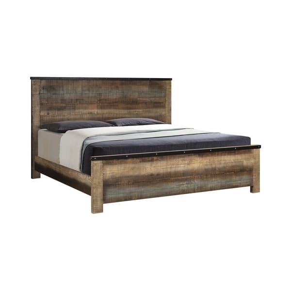 slide 2 of 2, Portsmouth Rustic Antique Multi-color Wood Bed California King