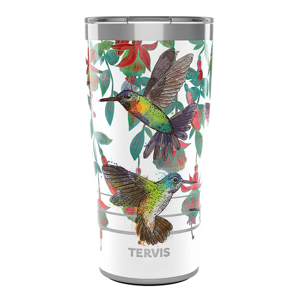 Tervis Traveler Colorful Hummingbirds Triple Walled Insulated Travel Tumbler, Stainless Steel - 20oz