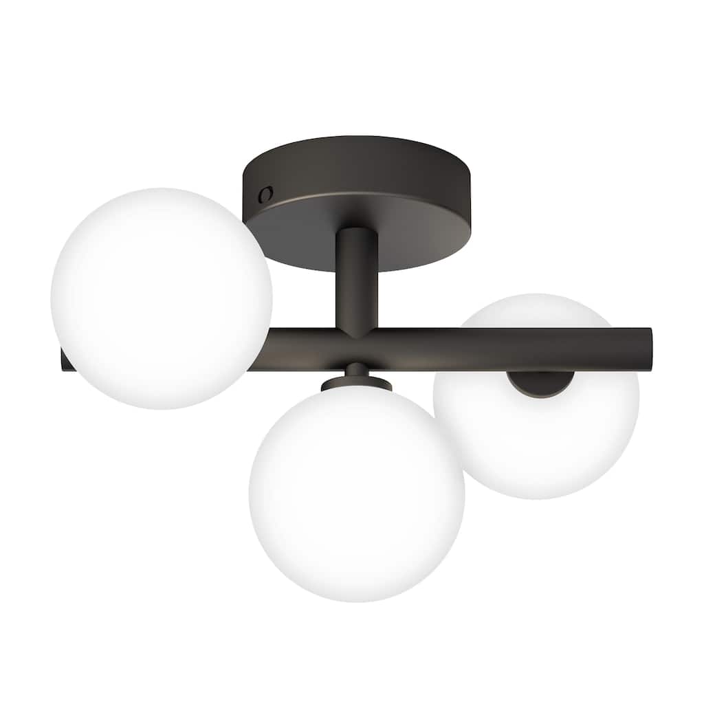 Artika Bloom Ceiling Flushmount Light, Black-3CCT