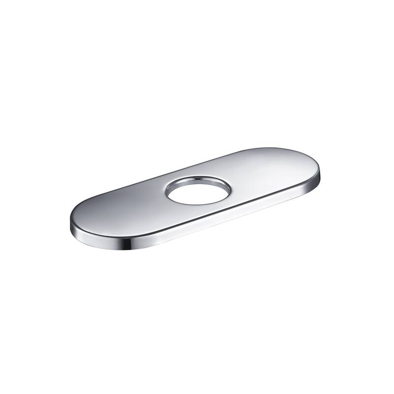 6 Inch Bathroom Faucet Hole Cover - Chrome