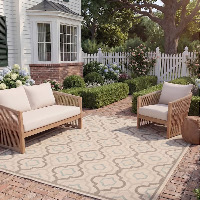SAFAVIEH Courtyard Oyvor Indoor/ Outdoor Waterproof Patio Backyard Rug