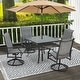 preview thumbnail 16 of 30, Erommy Outdoor Patio Dining Set with Swivel Rocker Chairs, Metal Table with Umbrella Hole, Patio furniture for Backyard