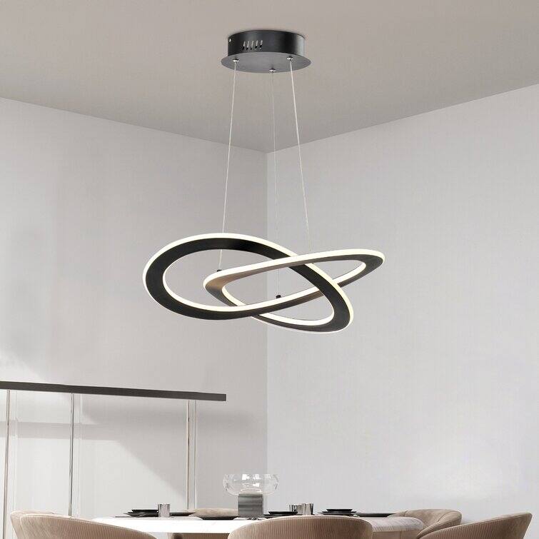 Maxax 1 - Light Unique LED Chandelier - Black
