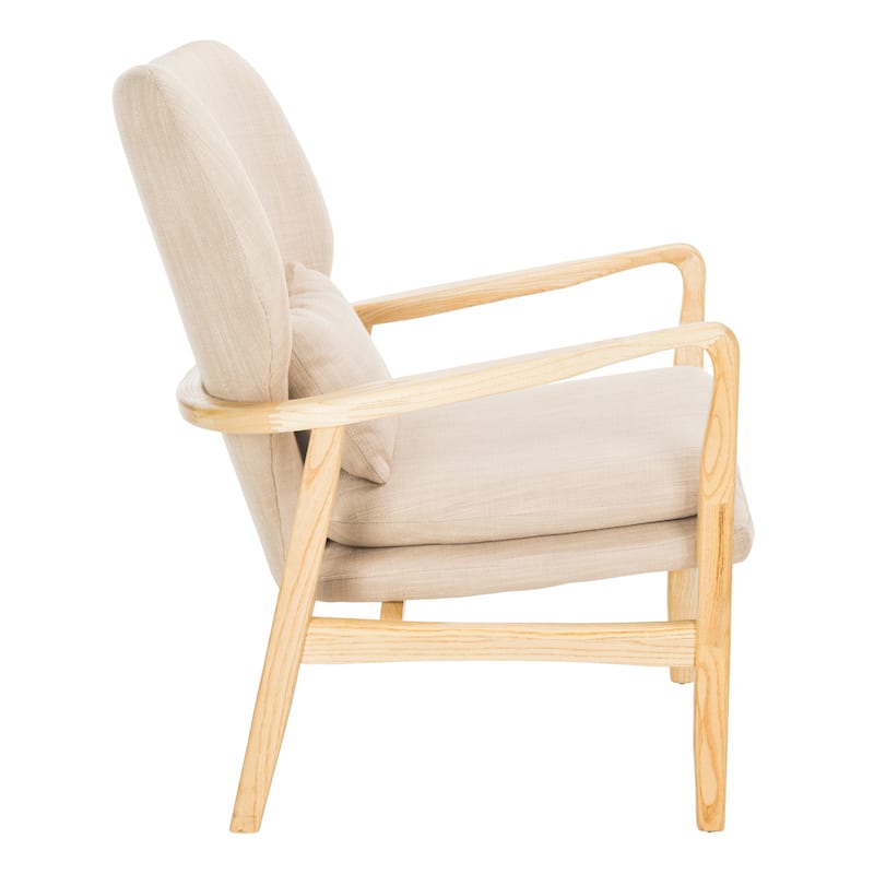 SAFAVIEH Elenora Beige/ Natural Accent Chair - 28" x 26" x 34.3" - 28Wx26Dx34H
