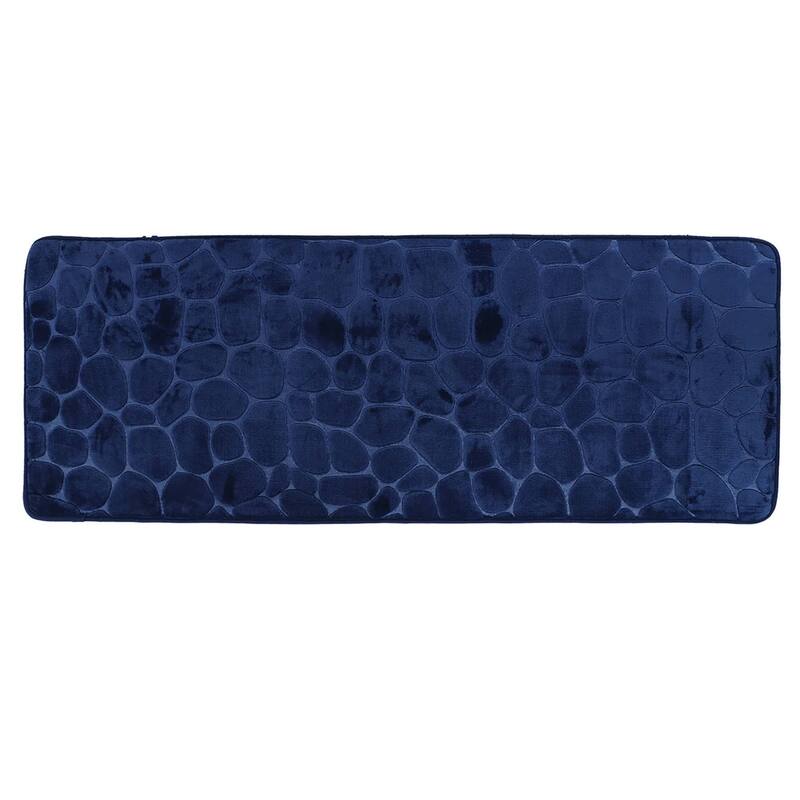 Memory Foam Runner Bath Mat Pebble Design 48x18