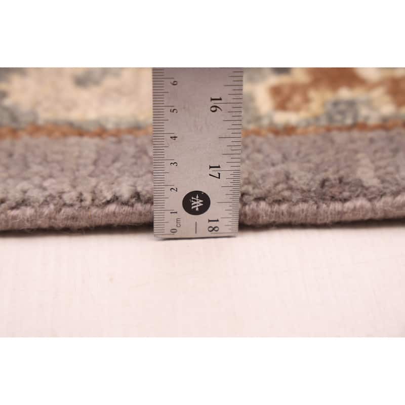 ECARPETGALLERY Hand-knotted Jules Serapi Dark Grey Wool Rug - 9'0 x 11'10