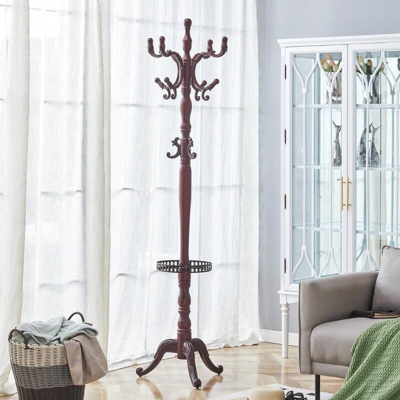 Solid Wood Hanger, Modern And Simple Coat And Hat Rack, Resin Stainless Steel Multifunctional Storage Rack