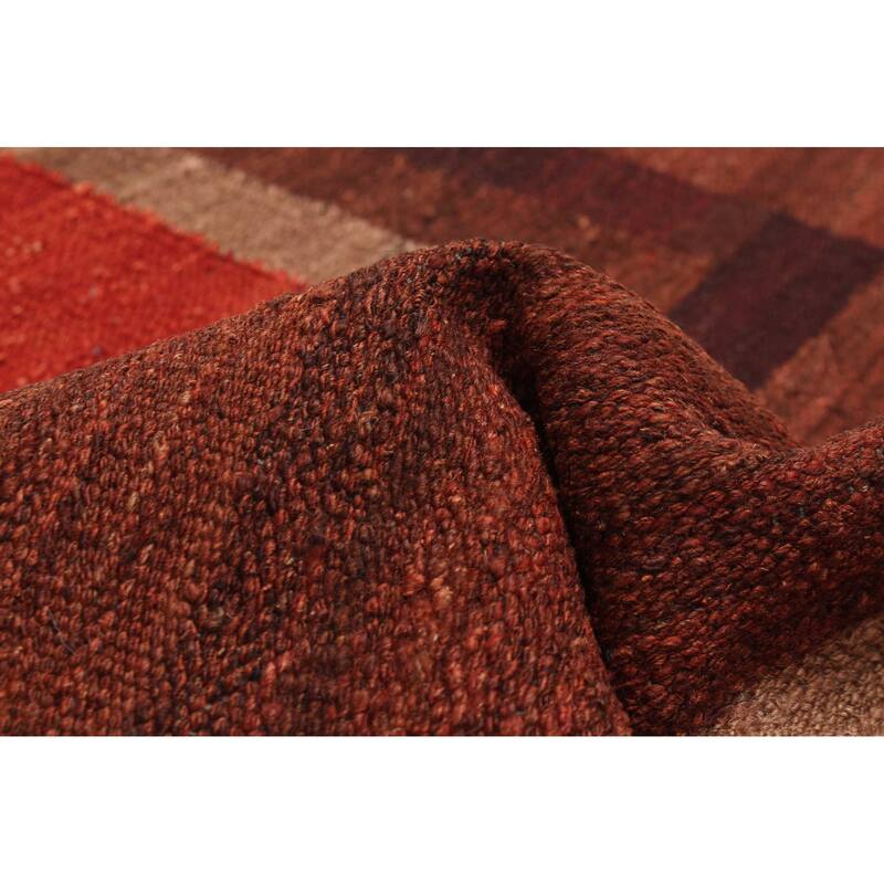 ECARPETGALLERY Flat-Weave Natural Dark Brown Wool Tapestry Kilim - 2'7 x 10'7