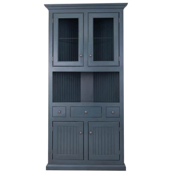 slide 1 of 17, Talon Brands Corner Dining Hutch and Buffet Smoky Blue