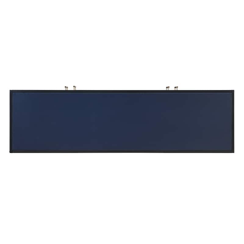 4-Door Wood Sideboard with Metal Cross Leg