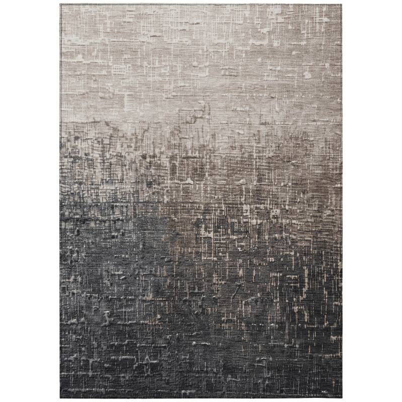 HomeRoots Ombre Transitional Rectangle Outdoor Rug - 9' X 12'