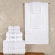 preview thumbnail 33 of 82, Superior Sadie Zero Twist Cotton Solid and Floral 9 Piece Towel Set White