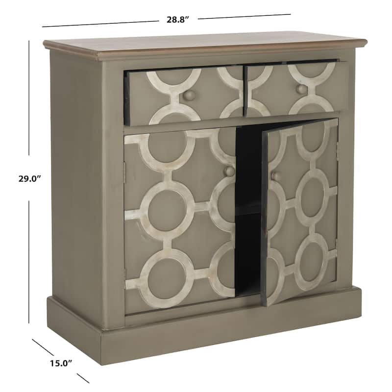 SAFAVIEH Leitha Grey Storage Chest - 29Wx15Dx29H