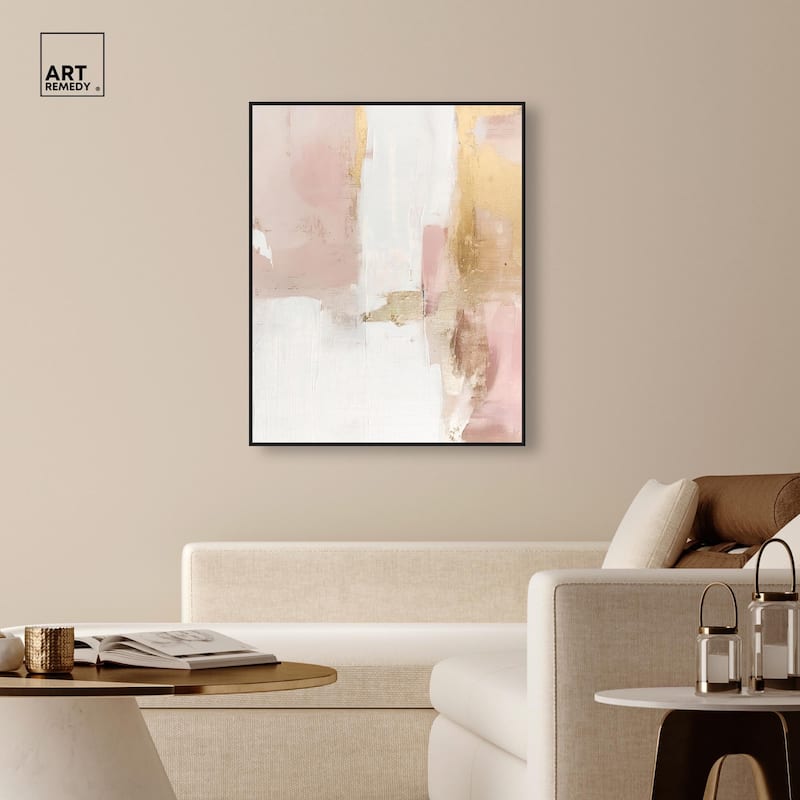 Blush Gold Shimmer I Canvas by Art Remedy