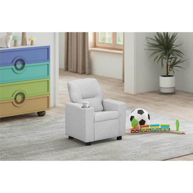 Olive & Opie Oakley Kids Recliner - Wooly Gray