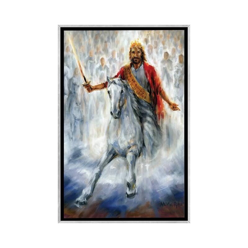 iCanvas "We Have The Victory - Jesus Coming Back On A White Horse" by Melani Pyke Framed
