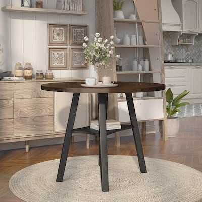 Jonah Farmhouse 47-inch Wood Drop Leaf Round Counter Height Table by Furniture of America