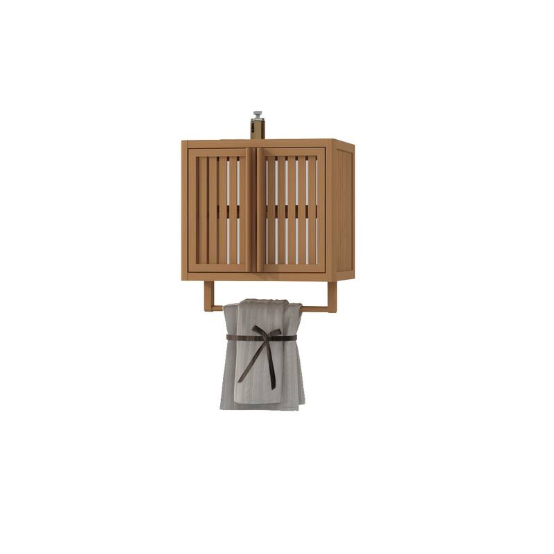 Bathroom cabinet wall mounted Bamboo toilet storage box