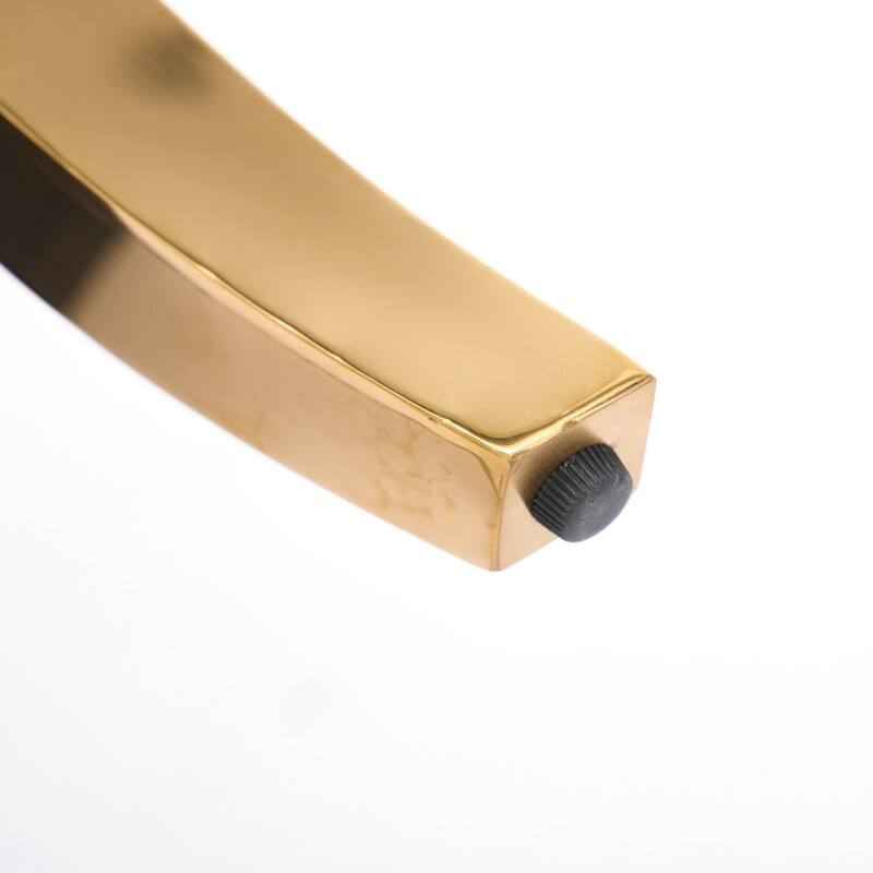 Luxe Curved Accent Dining Chairs with Gold-Plated Legs & Textured Chenille Upholstery, Set of 2