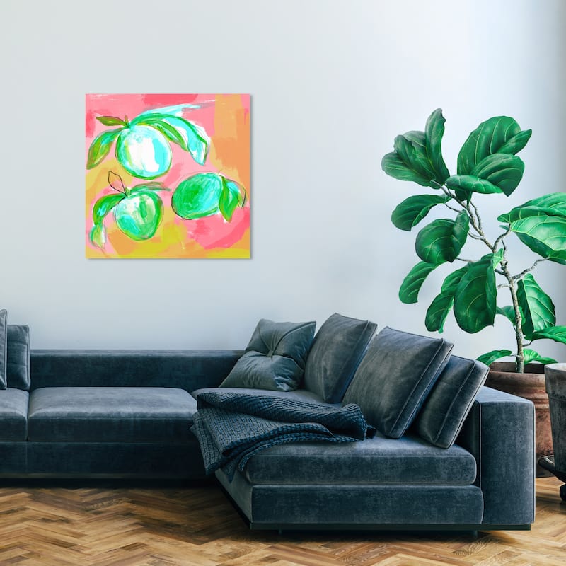 Wynwood Studio Canvas Food and Cuisine Mint Juicy Lemons Green and Light Green Tropical Wall Art Canvas Print - 30 x 30