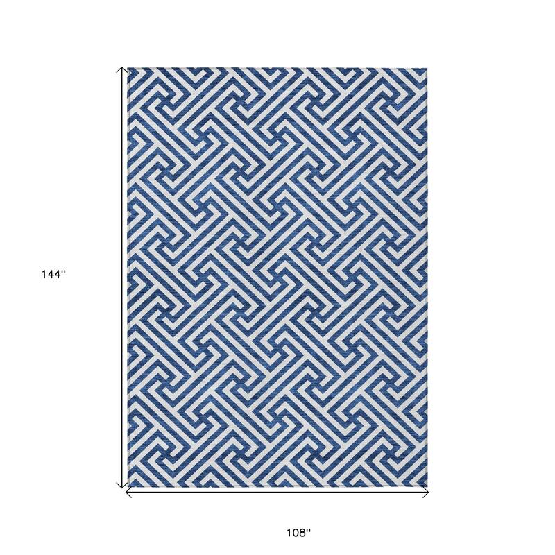 HomeRoots Geometric Transitional Rectangle Outdoor Rug