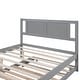 preview thumbnail 7 of 32, Full Size Platform Bed with Adjustable Trundle and Headboard, Grey
