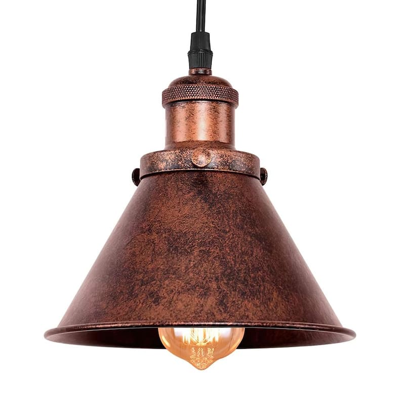 Single Rustic Copper Pendant Light