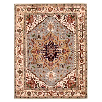 ECARPETGALLERY Hand-knotted Serapi Heritage Grey Wool Rug - 8'11 x 11'10